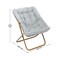Flash Furniture Archer 28-in Oversized Faux Fur Folding Saucer Chair w/folding Ottoman, Gray Faux Fur/Gold Frame FV-FSC-027-FR-GY-SGD-GG - alternate 3